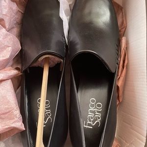 Genuin Italian leather black women shoes by Franco Sarto. New. Size 7W.